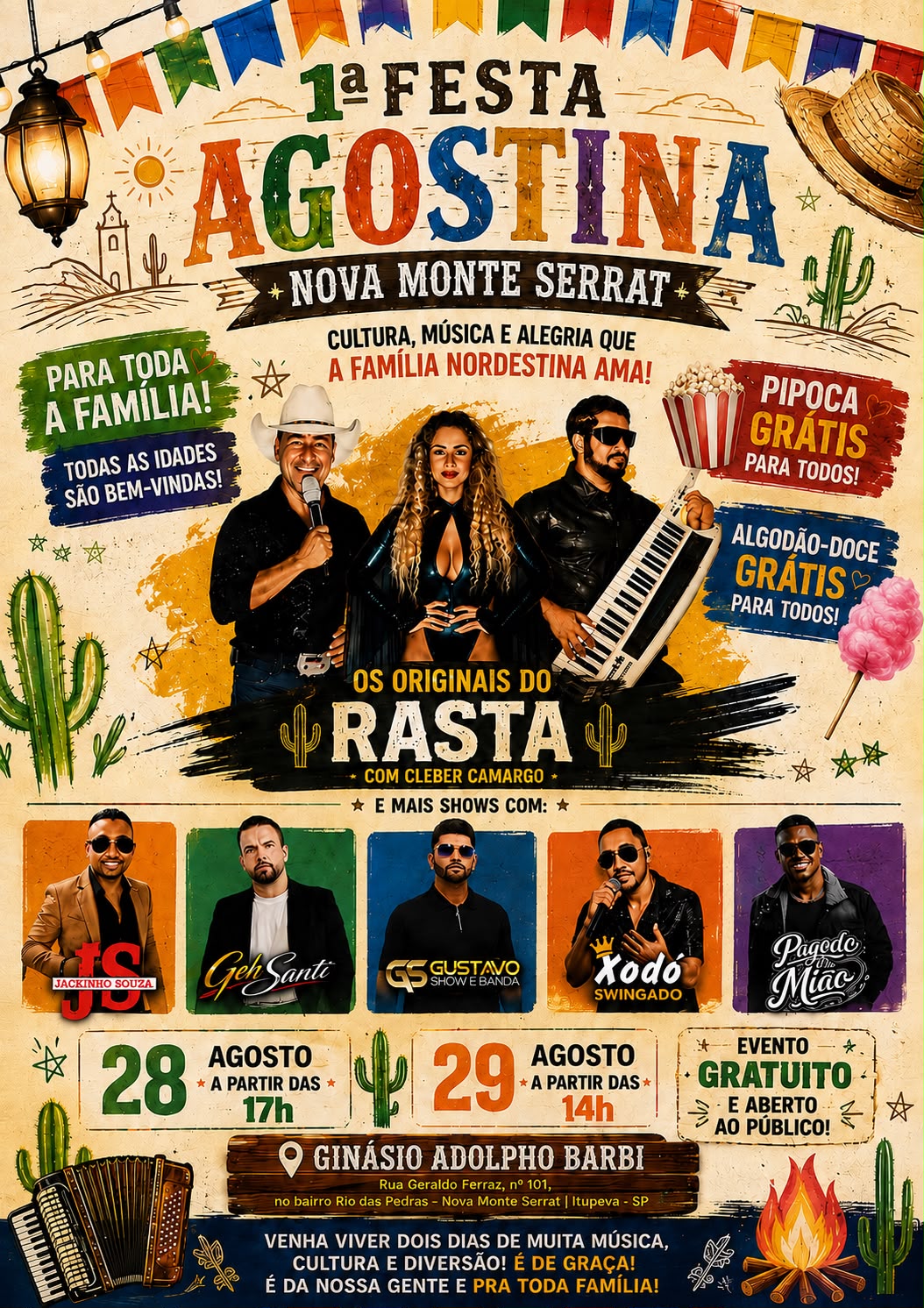 Festa Agostina do Nova Monte Serrat acontece neste fim de semana